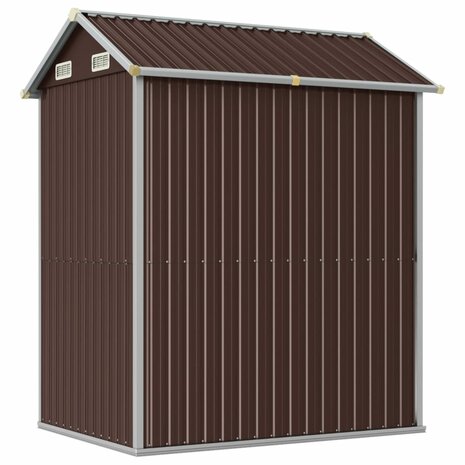 Tuinschuur 192x152,5x237 cm gegalvaniseerd staal bruin 6