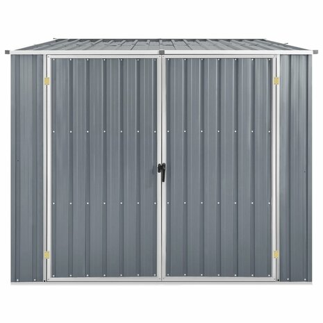 Tuinschuur 195x198x159 cm gegalvaniseerd staal grijs 2