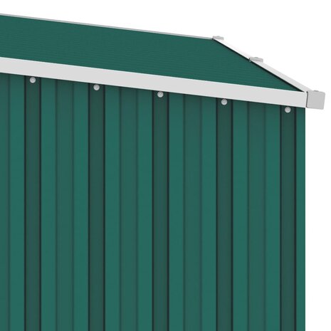 Brandhoutschuur 245x98x159 cm gegalvaniseerd staal groen 6