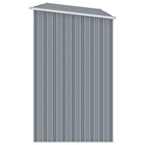 Brandhoutschuur 245x98x159 cm gegalvaniseerd staal grijs 3