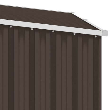 Brandhoutschuur 245x98x159 cm gegalvaniseerd staal bruin  6