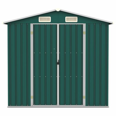 Tuinschuur 205x129x183 cm gegalvaniseerd staal groen  3