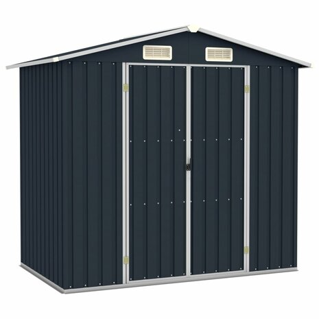 Tuinschuur 205x129x183 cm gegalvaniseerd staal antraciet  1