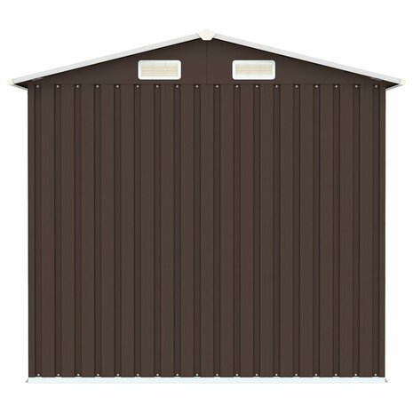 Tuinschuur 205x129x183 cm gegalvaniseerd staal bruin  4
