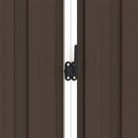 Tuinschuur 205x129x183 cm gegalvaniseerd staal bruin  6