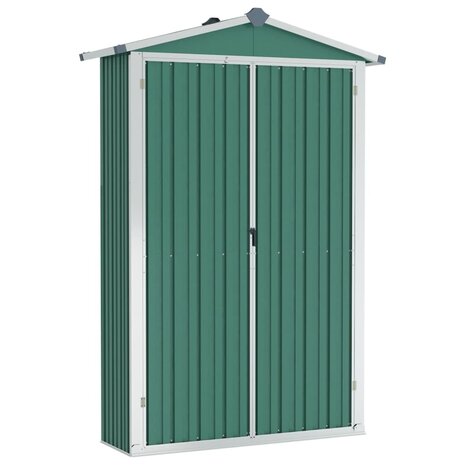 Tuinschuur 116x45x175 cm gegalvaniseerd staal groen 2