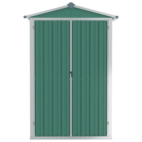 Tuinschuur 116x45x175 cm gegalvaniseerd staal groen 4
