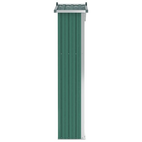 Tuinschuur 116x45x175 cm gegalvaniseerd staal groen 5