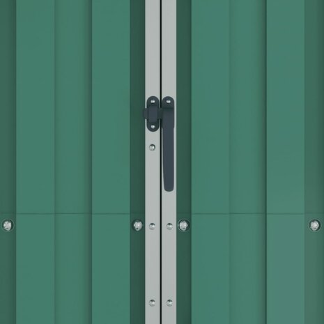 Tuinschuur 116x45x175 cm gegalvaniseerd staal groen 7