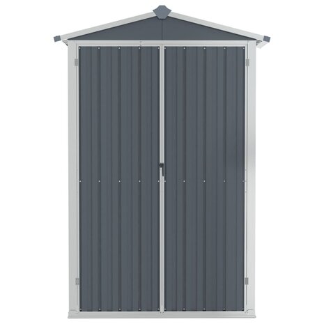 Tuinschuur 116x45x175 cm gegalvaniseerd staal grijs 4
