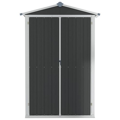 Tuinschuur 116x45x175 cm gegalvaniseerd staal grijs 4