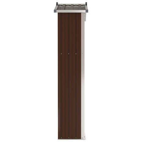 Tuinschuur 116x45x175 cm gegalvaniseerd staal bruin 5