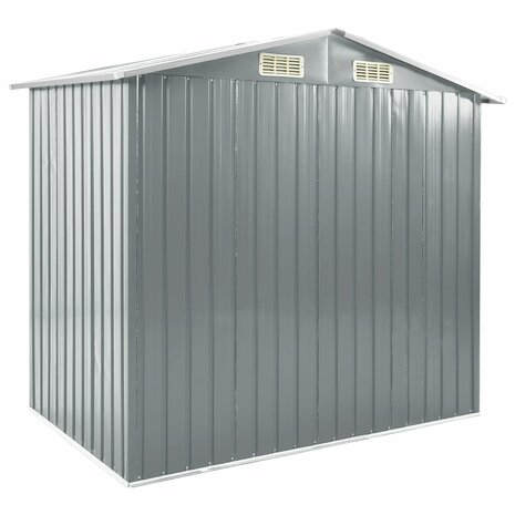 Tuinschuur met rek 205x130x183 cm ijzer grijs 5