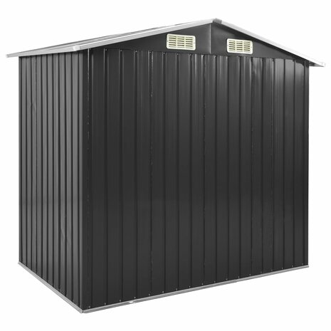 Tuinschuur met rek 205x130x183 cm ijzer antraciet 5