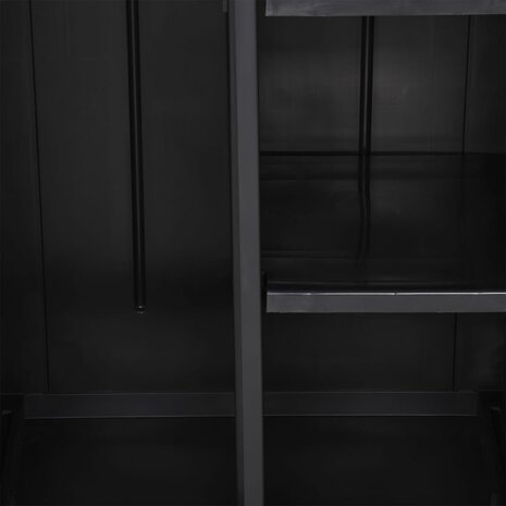 Tuinkast 65x45x172 cm PP rattan zwart 5
