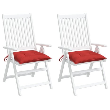 Palletkussens 2 st 50x50x7 cm oxford stof rood 4