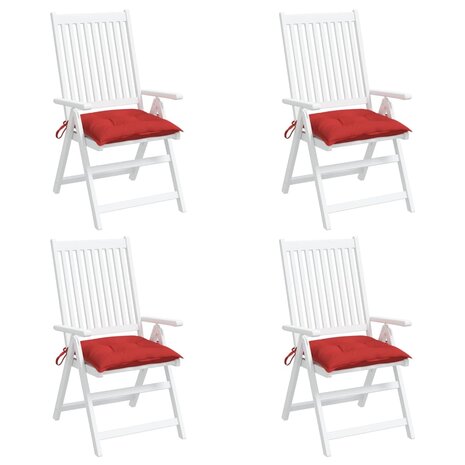 Palletkussens 4 st 50x50x7 cm oxford stof rood 4