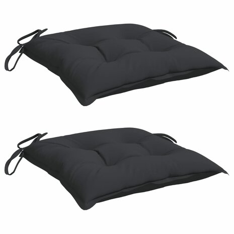 Palletkussens 2 st 50x50x7 cm oxford stof zwart 3