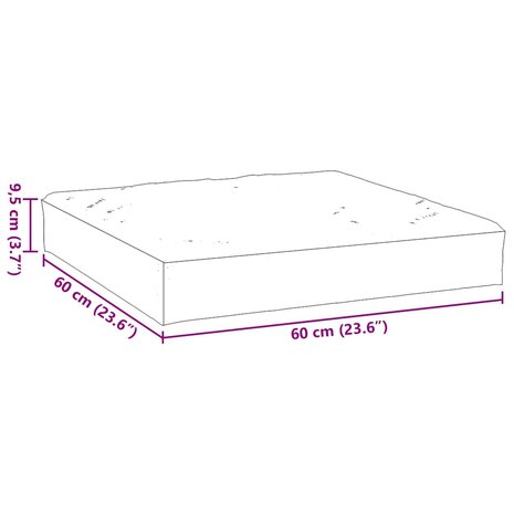 Palletkussen 60x60x8 cm oxford stof crèmekleurig 7