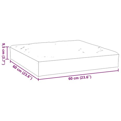 Palletkussen 60x60x8 cm oxford stof rood 7