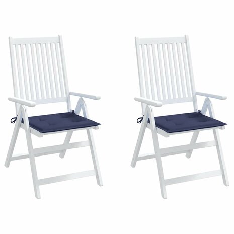 Palletkussens 2 st 40x40x3 cm oxford stof marineblauw 5