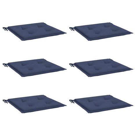 Palletkussens 6 st 40x40x3 cm oxford stof marineblauw 3