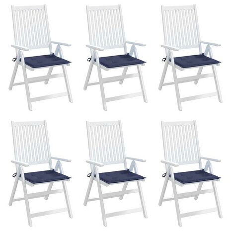 Palletkussens 6 st 40x40x3 cm oxford stof marineblauw 5