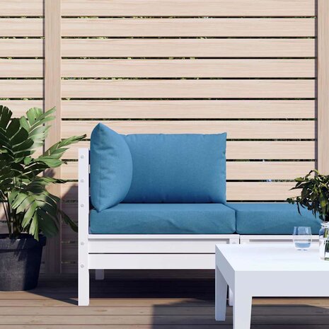 Palletkussens 3 st stof gemêleerd blauw 3