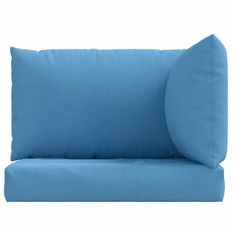 Palletkussens 3 st stof gemêleerd blauw 4
