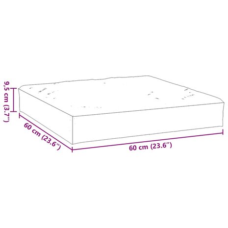 Palletkussen 60x60x10 cm stof gemêleerd groen 7
