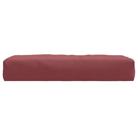 Palletkussen 60x60x10 cm stof gemêleerd wijnrood 4