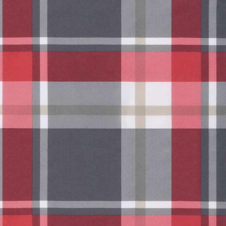 Terrasstoelkussen ruitpatroon (75+105)x50x4 cm rood 8
