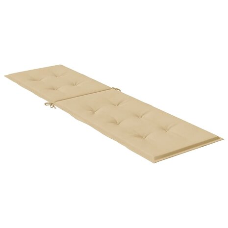 Terrasstoelkussen (75+105)x50x3 cm stof gemêleerd beige 4