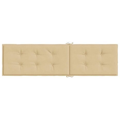 Terrasstoelkussen (75+105)x50x3 cm stof gemêleerd beige 5