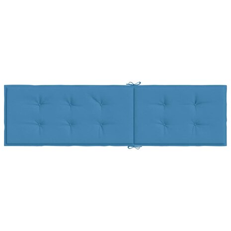 Terrasstoelkussen (75+105)x50x3 cm stof gemêleerd blauw 5
