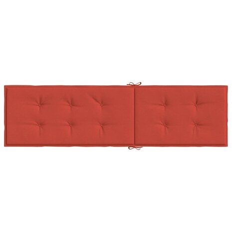 Terrasstoelkussen (75+105)x50x3 cm stof gemêleerd rood 5