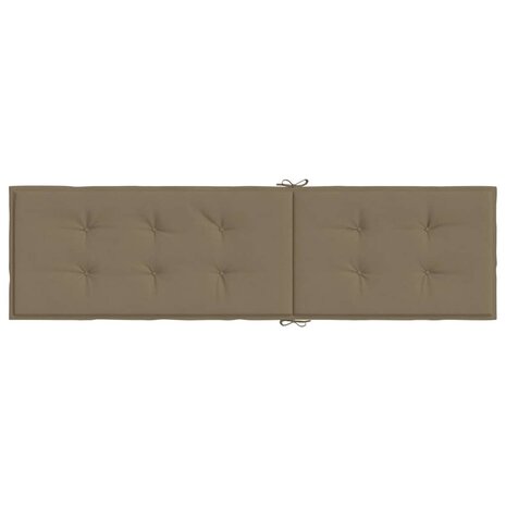 Terrasstoelkussen (75+105)x50x3 cm stof gemêleerd taupe 5