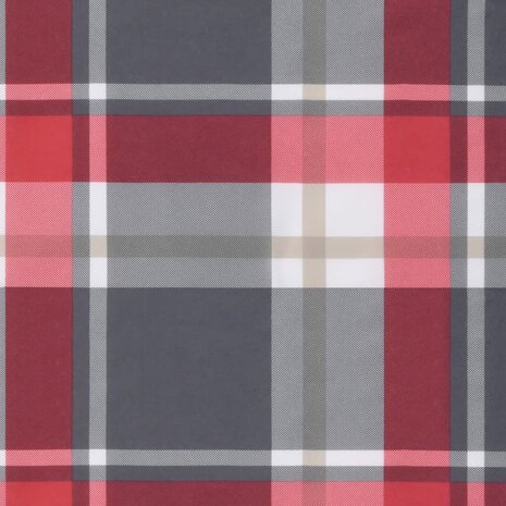 Tuinbankkussen 100x50x3 cm oxford stof ruitpatroon rood 6