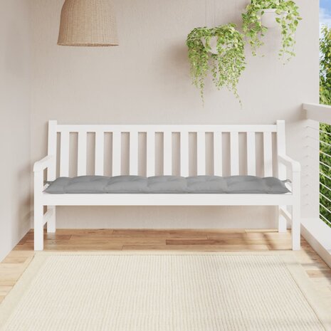 Tuinbankkussen 180x50x7 cm oxford stof grijs 1
