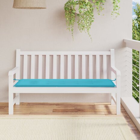 Tuinbankkussen 150x50x3 cm oxford stof turquoise 1