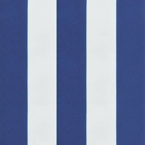 Tuinbankkussen gestreept 200x50x3 cm stof wit en blauw 6