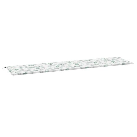 Tuinbankkussen bladpatroon 200x50x3 cm stof 2