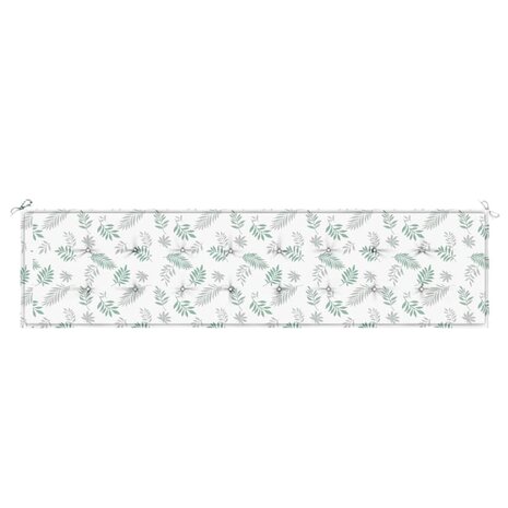 Tuinbankkussen bladpatroon 200x50x3 cm stof 4