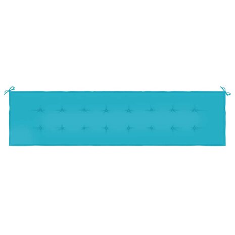 Tuinbankkussen 200x50x3 cm stof turquoise 4
