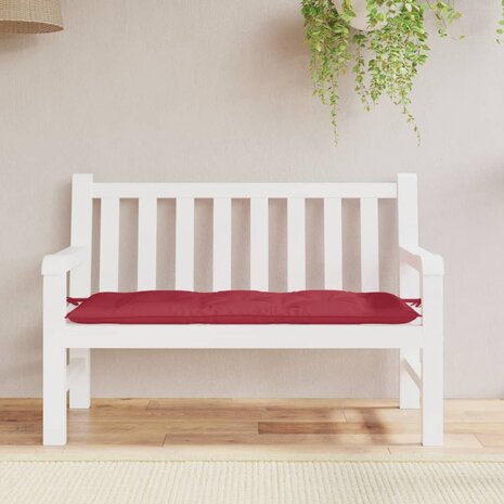 Tuinbankkussen 120x50x7 cm oxford stof wijnrood 3
