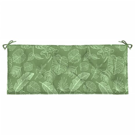 Tuinbankkussen bladpatroon 120x50x7 cm stof 4