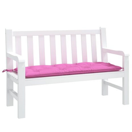 Tuinbankkussen 120x50x7 cm stof roze 3