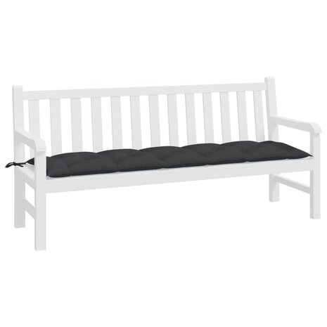 Tuinbankkussen 180x50x7 cm oxford stof zwart 3