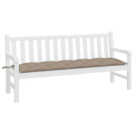 Tuinbankkussen 180x50x7 cm oxford stof taupe 3