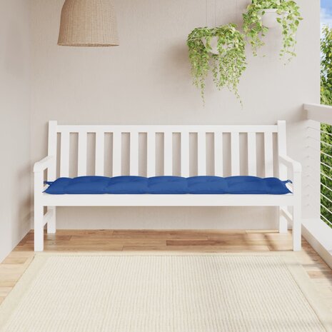 Tuinbankkussen 180x50x7 cm oxford stof koningsblauw 1